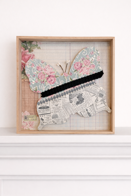 Vintage Butterfly Shadowbox