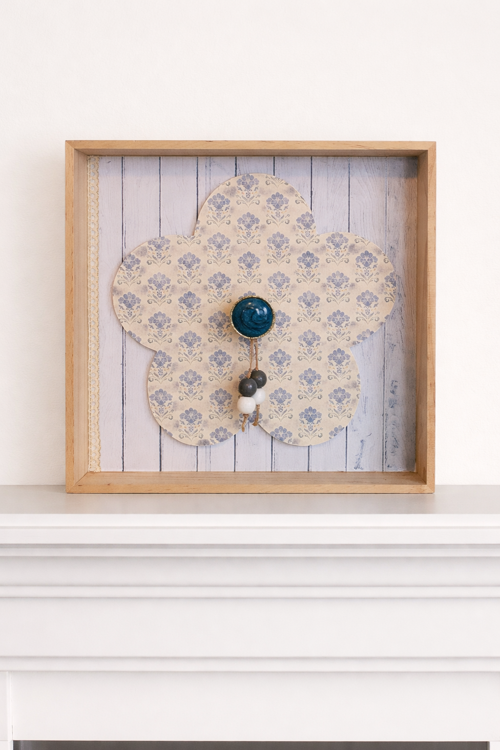 Blue Floral Shadowbox