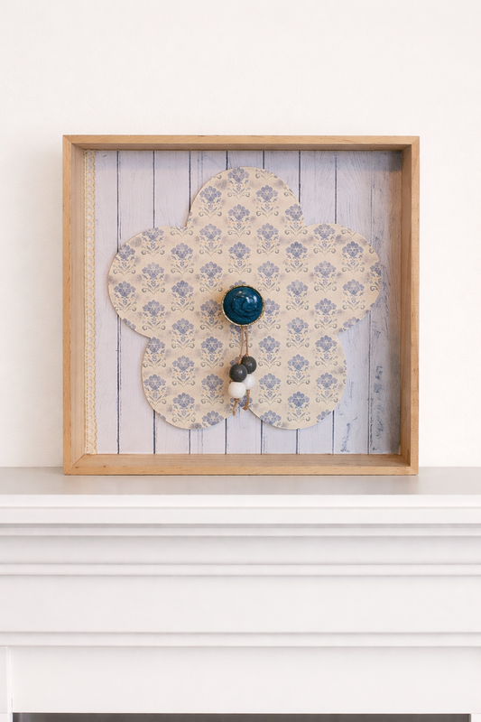Blue Floral Shadowbox